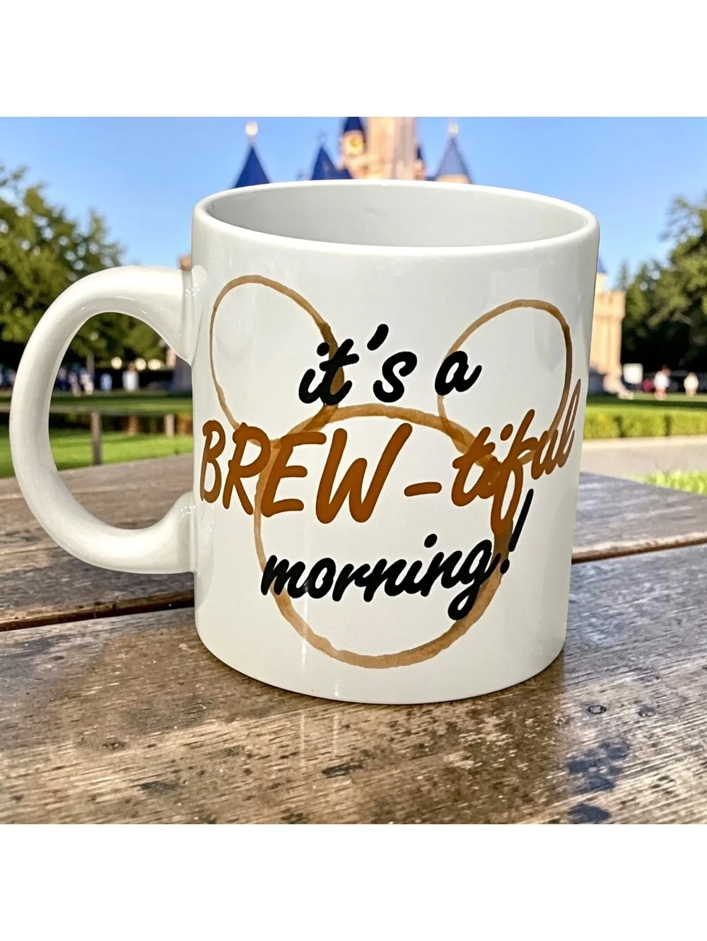 Disney Mickey Mouse 20 Oz Coffee Mug Brew-tiful Morning Classic Mickey Ceramic